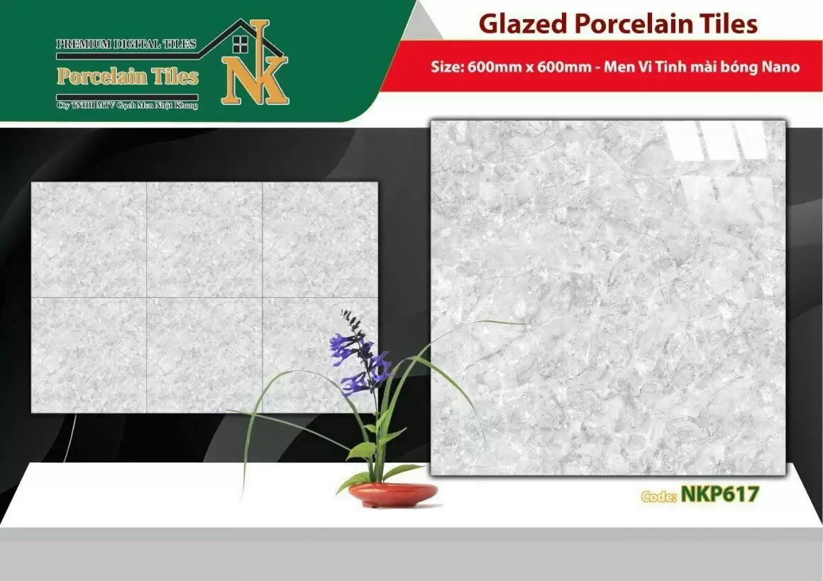 Gạch Lót Nền 60 Nhật Khang Bóng Porcelain NKP617