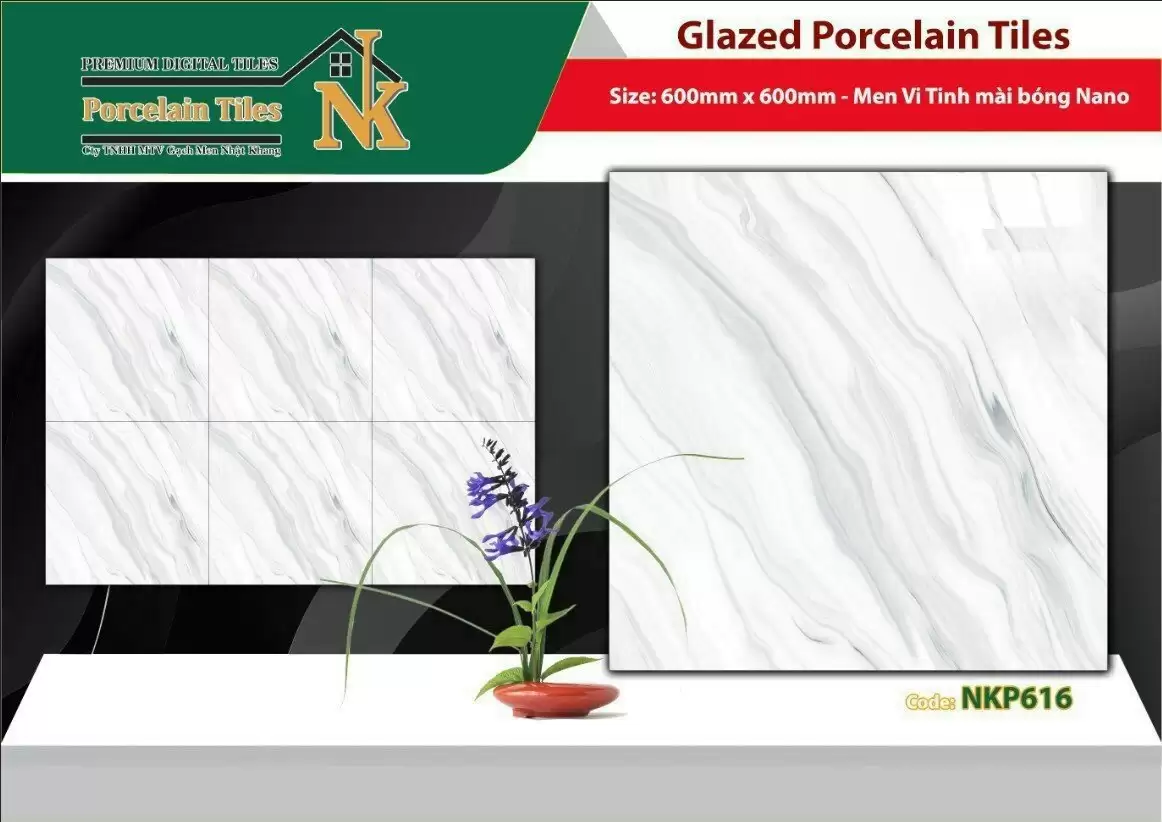 Gạch Lót Nền 60 Nhật Khang Bóng Porcelain NKP616 (Sao chép)