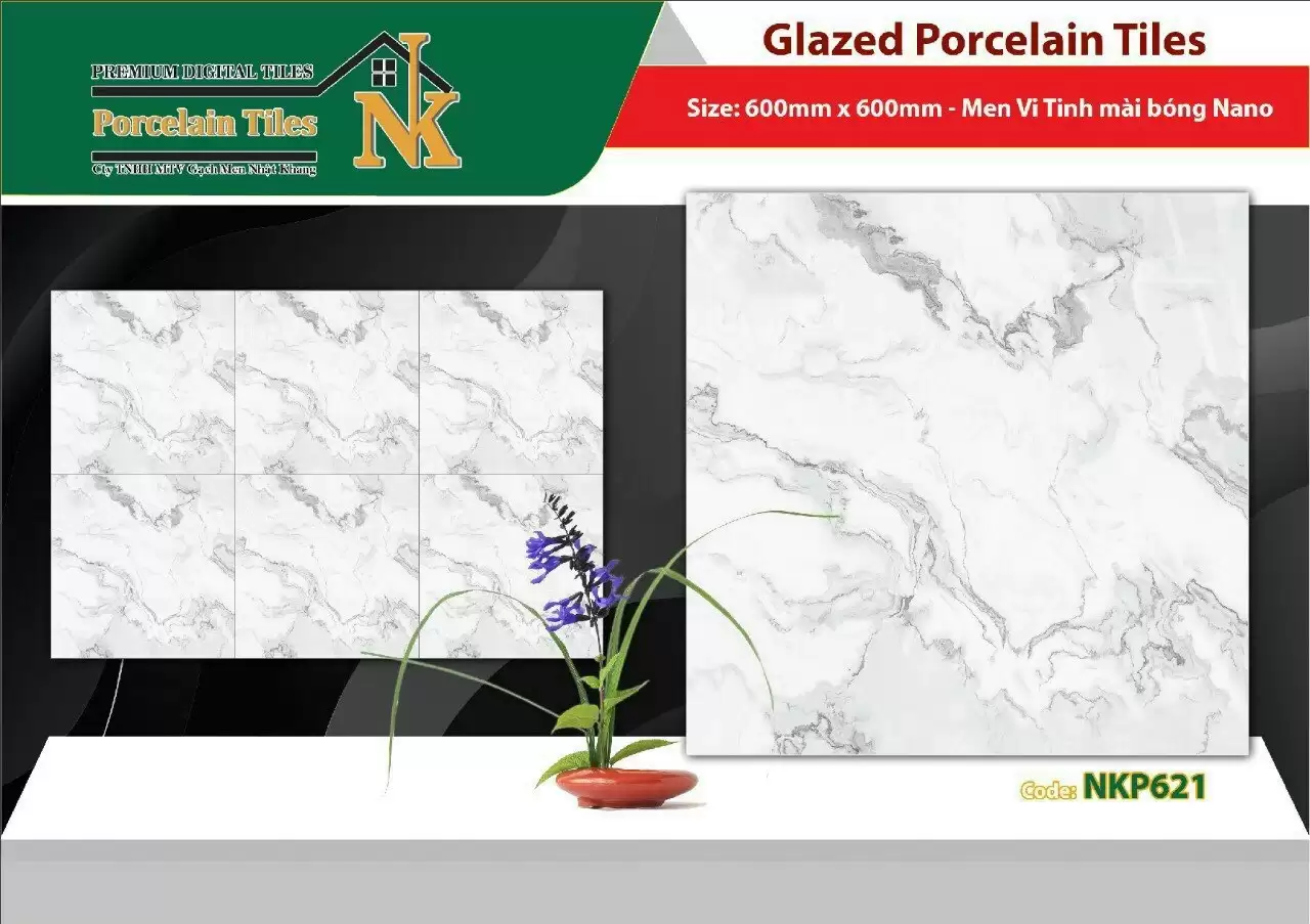 Gạch Lót Nền 60 Nhật Khang Bóng Porcelain NKP621