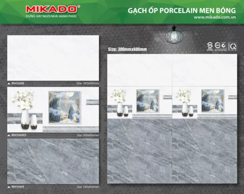 Gạch Ốp Tường MIKADO Bóng Porcelain MH3668